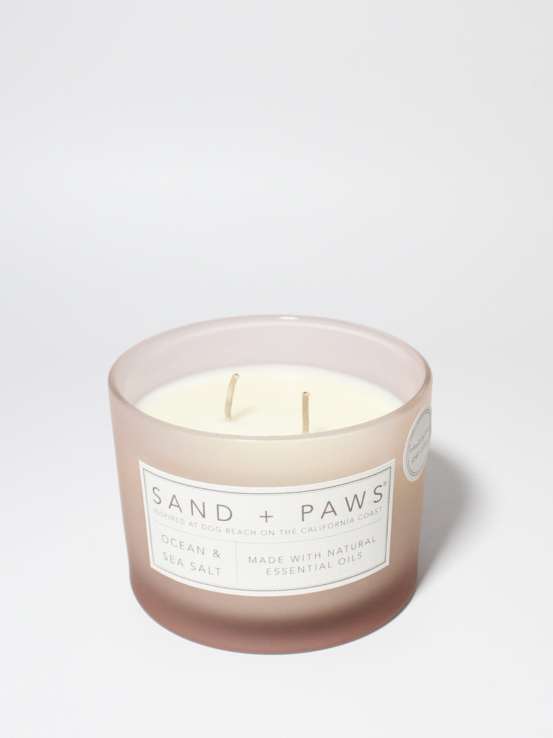 Sand + Paws Ocean & Sea Salt 12 oz scented candle